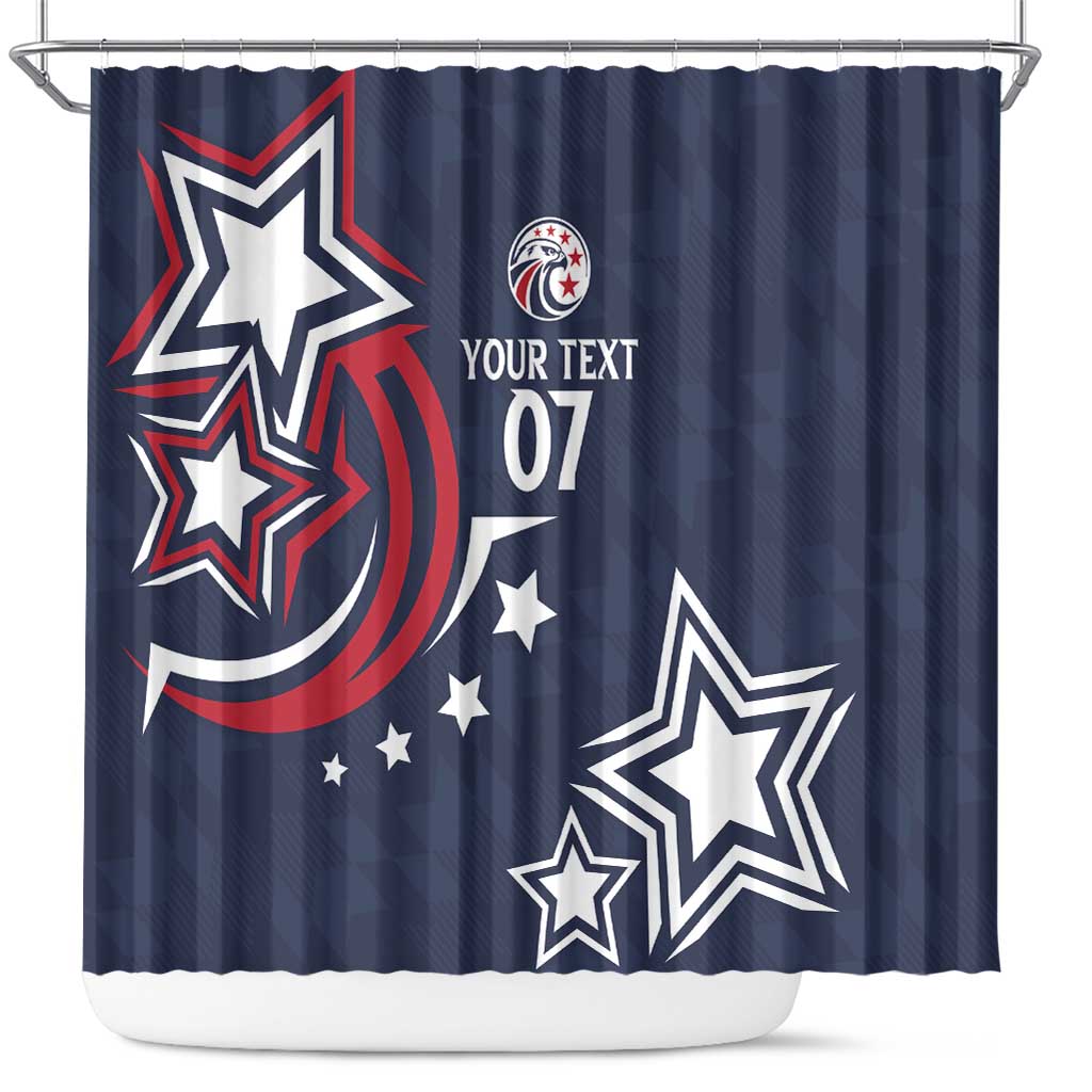 USA Rugby 2024 Custom Shower Curtain GO Eagles Assemble - Blue Version