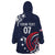 USA Rugby 2024 Custom Wearable Blanket Hoodie GO Eagles Assemble - Blue Version