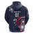 USA Rugby 2024 Custom Zip Hoodie GO Eagles Assemble - Blue Version