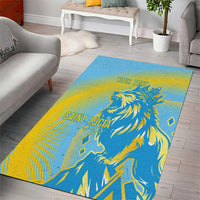 Saint Lucia Cricket Personalized Area Rug The Roaring King - Wonder Print Shop
