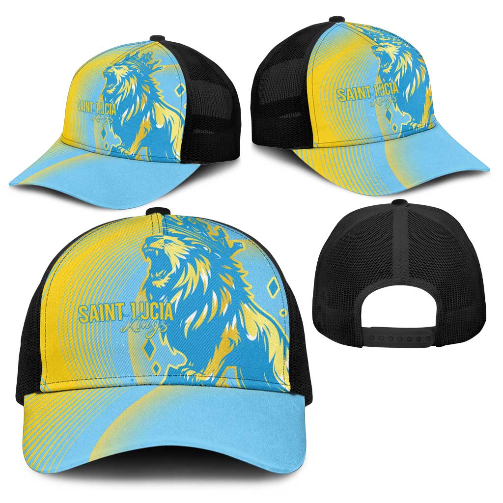 Saint Lucia Cricket Baseball Net Cap The Roaring King - Wonder Print Shop