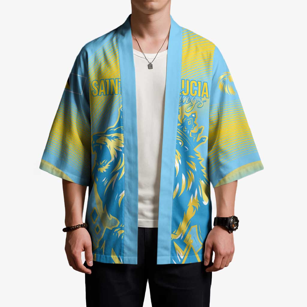 Saint Lucia Cricket Personalized Kimono The Roaring King - Wonder Print Shop