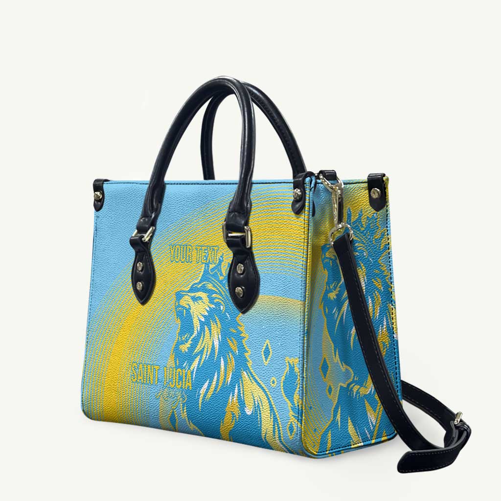Saint Lucia Cricket Personalized Leather Bag The Roaring King - Wonder Print Shop