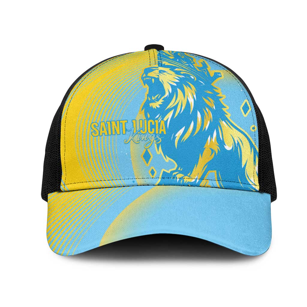Saint Lucia Cricket Mesh Trucker Cap The Roaring King - Wonder Print Shop