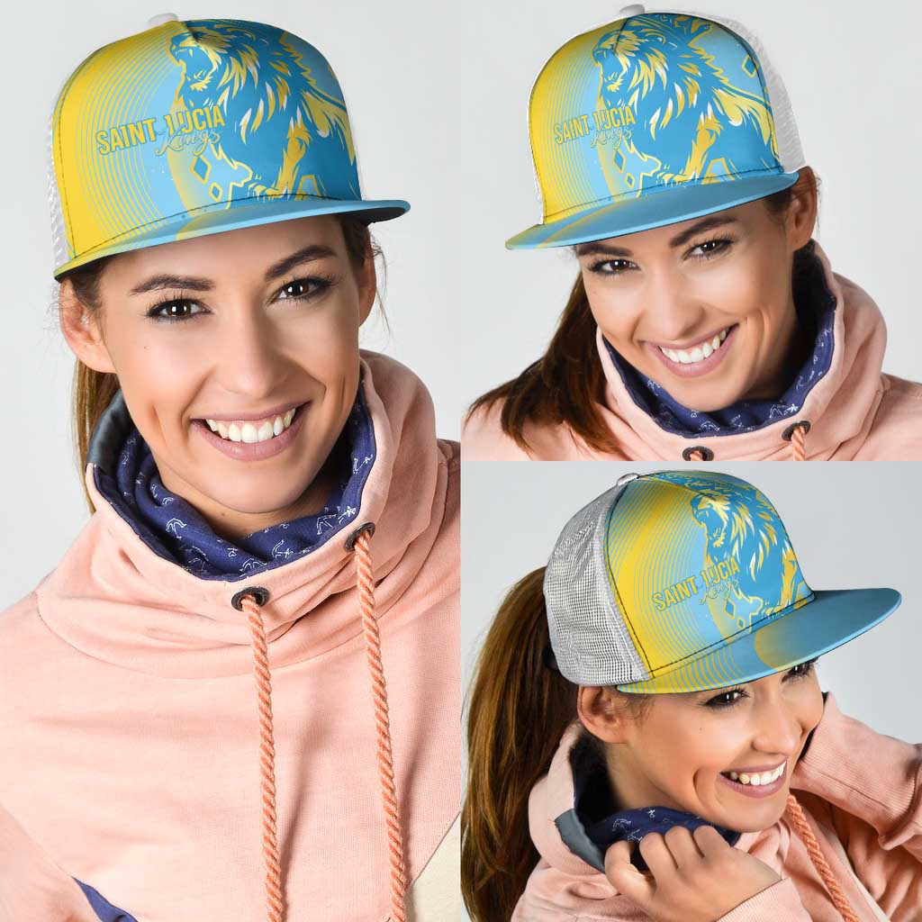 Saint Lucia Cricket Mesh Trucker Cap The Roaring King - Wonder Print Shop