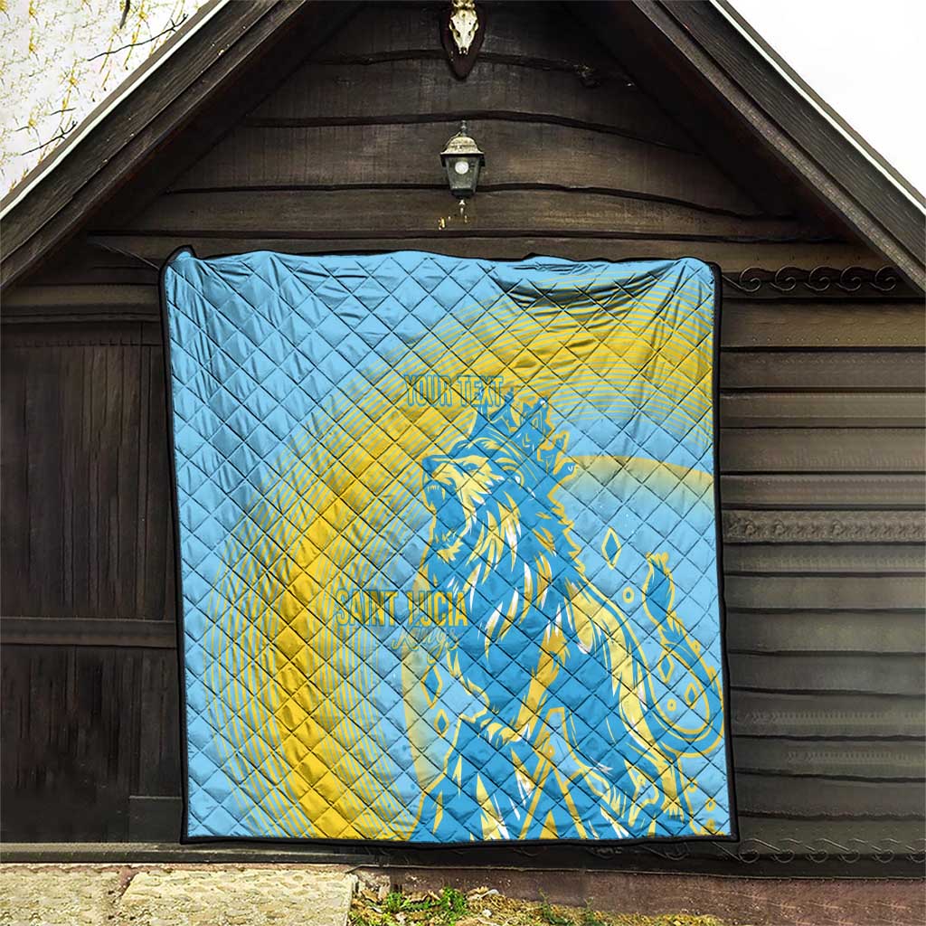Saint Lucia Cricket Personalized Quilt The Roaring King - Wonder Print Shop