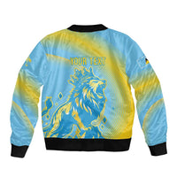 Saint Lucia Cricket Personalized Sleeve Zip Bomber Jacket The Roaring King - Wonder Print Shop