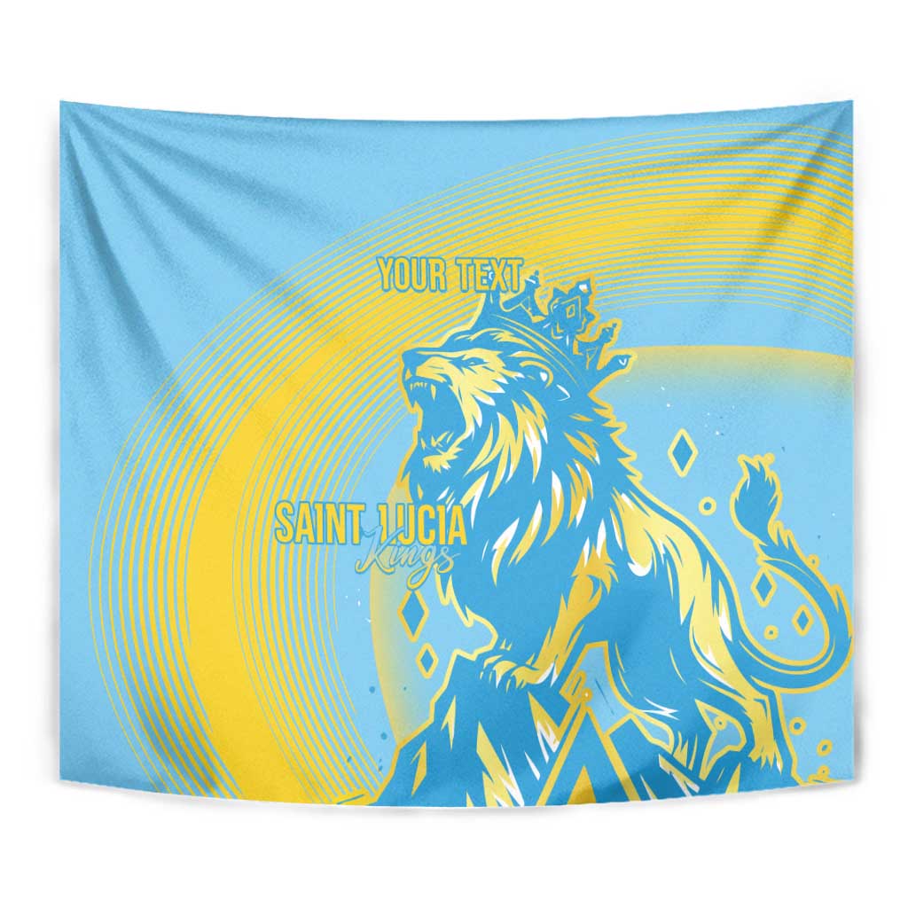 Saint Lucia Cricket Personalized Tapestry The Roaring King - Wonder Print Shop