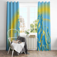 Saint Lucia Cricket Personalized Window Curtain The Roaring King - Wonder Print Shop