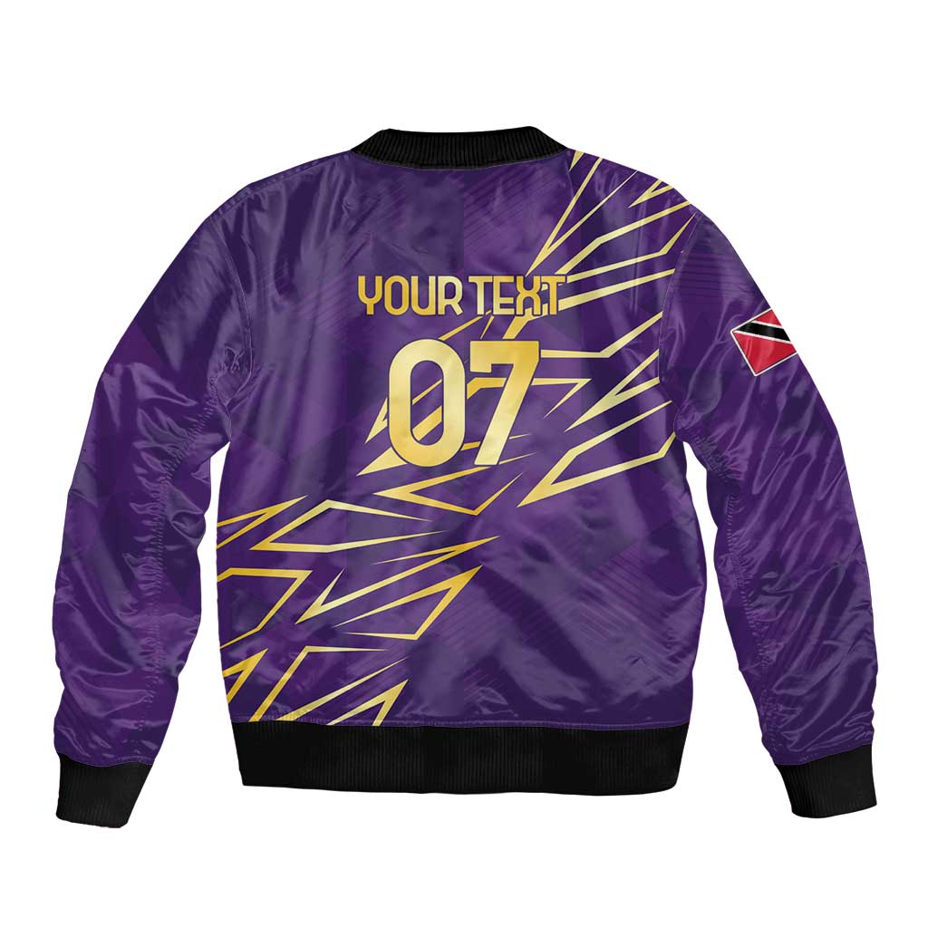 Trinbago Cricket Custom Bomber Jacket TKR Quadruple Champion - Wonder Print Shop