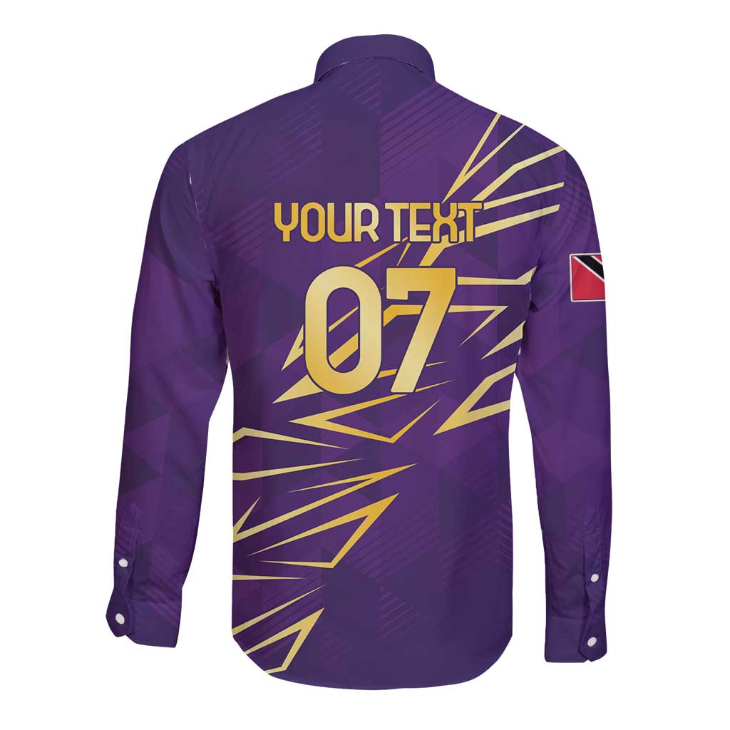 Trinbago Cricket Custom Long Sleeve Button Shirt TKR Quadruple Champion - Wonder Print Shop