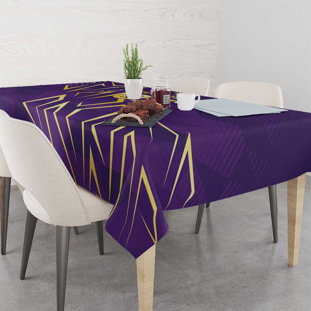 Trinbago Cricket Custom Tablecloth TKR Quadruple Champion - Wonder Print Shop