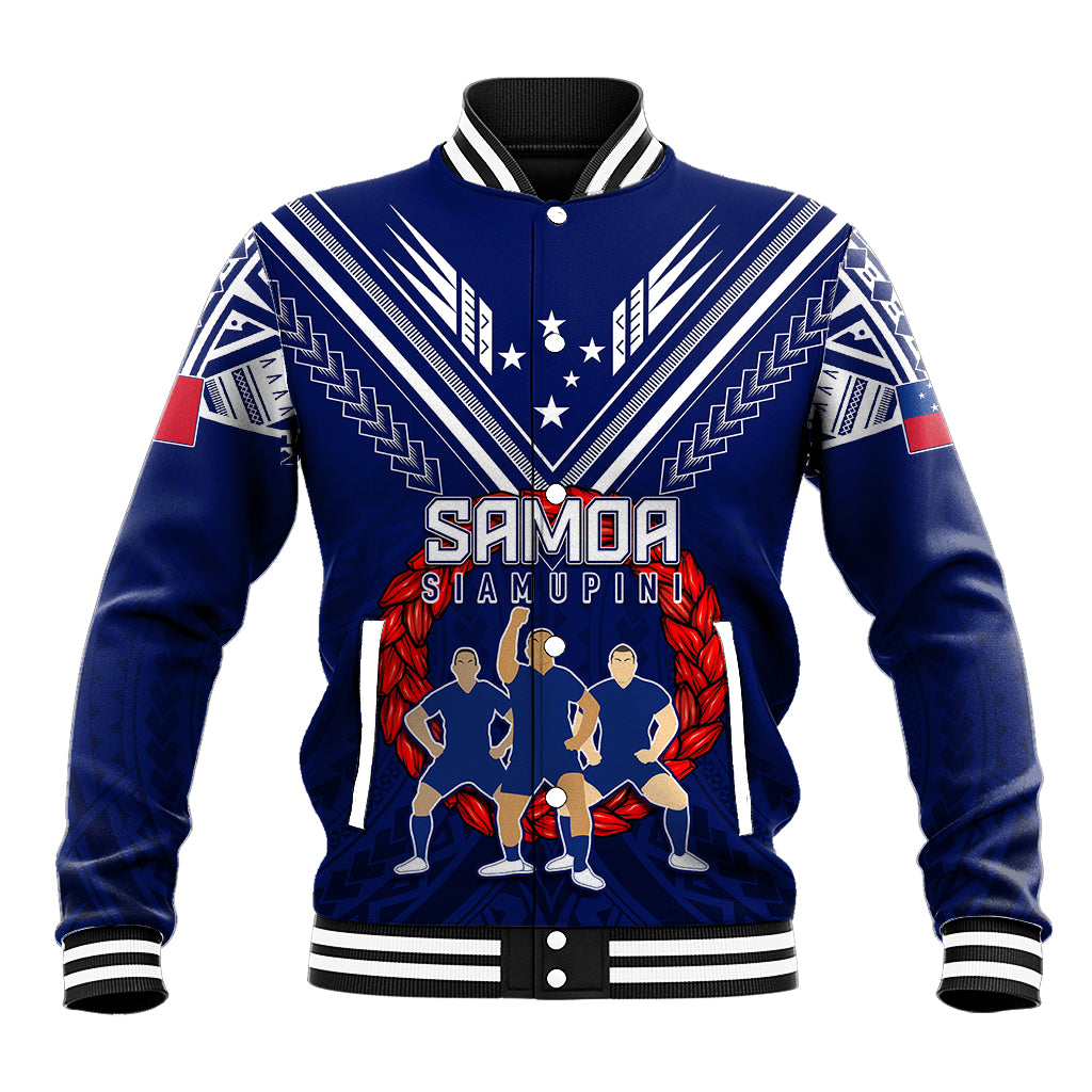 Personalised Samoa Rugby Baseball Jacket World Cup 2023 Siamupini Siva Tau LT7 - Wonder Print Shop