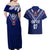 Personalised Samoa Rugby Couples Matching Off Shoulder Maxi Dress and Hawaiian Shirt World Cup 2023 Siamupini Siva Tau LT7 - Wonder Print Shop