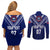 Personalised Samoa Rugby Couples Matching Off Shoulder Short Dress and Long Sleeve Button Shirts World Cup 2023 Siamupini Siva Tau LT7 - Wonder Print Shop