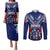 Personalised Samoa Rugby Couples Matching Puletasi Dress and Long Sleeve Button Shirts World Cup 2023 Siamupini Siva Tau LT7 - Wonder Print Shop