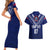 Personalised Samoa Rugby Couples Matching Short Sleeve Bodycon Dress and Hawaiian Shirt World Cup 2023 Siamupini Siva Tau LT7 - Wonder Print Shop