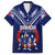 Personalised Samoa Rugby Family Matching Short Sleeve Bodycon Dress and Hawaiian Shirt World Cup 2023 Siamupini Siva Tau - Wonder Print Shop