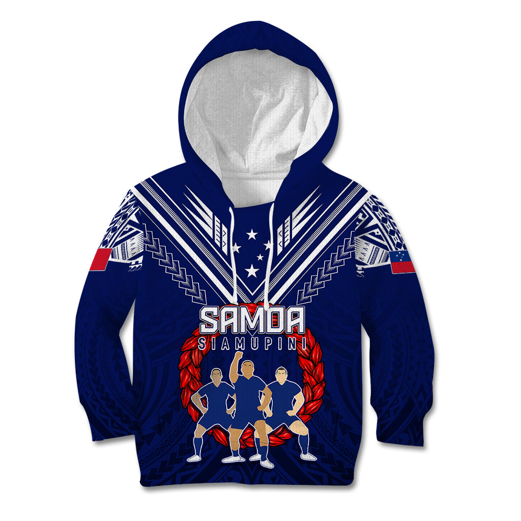 Personalised Samoa Rugby Kid Hoodie World Cup 2023 Siamupini Siva Tau - Wonder Print Shop