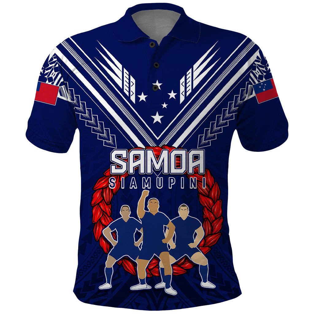 Personalised Samoa Rugby Polo Shirt World Cup 2023 Siamupini Siva Tau - Wonder Print Shop