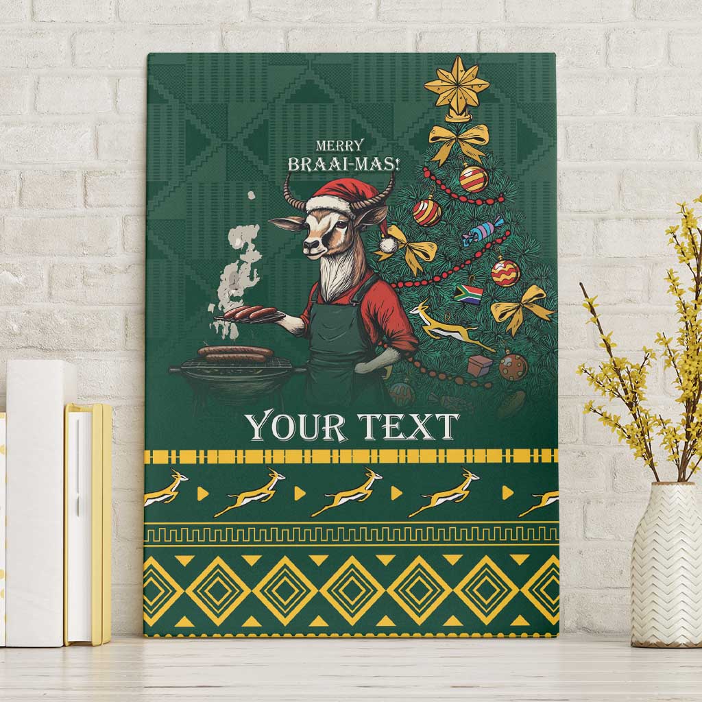 Personalised South Africa Christmas Canvas Wall Art Bokke Merry Braai-mas LT7 - Wonder Print Shop