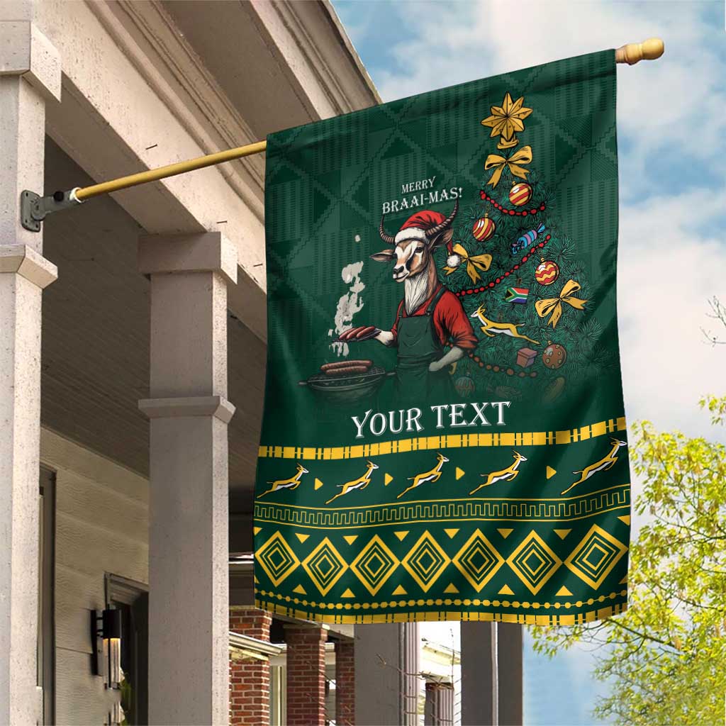 Personalised South Africa Christmas Garden Flag Bokke Merry Braai-mas - Wonder Print Shop