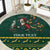 Personalised South Africa Christmas Round Carpet Bokke Merry Braai-mas