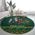 Personalised South Africa Christmas Round Carpet Bokke Merry Braai-mas