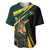 South Africa Personalised Baseball Jersey Springbok Mascot Dynamic LT7 - Wonder Print Shop