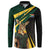 South Africa Personalised Button Sweatshirt Springbok Mascot Dynamic LT7 - Wonder Print Shop