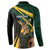 South Africa Personalised Button Sweatshirt Springbok Mascot Dynamic LT7 - Wonder Print Shop