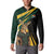 South Africa Personalised Button Sweatshirt Springbok Mascot Dynamic LT7 - Wonder Print Shop