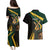 South Africa Personalised Couples Matching Puletasi and Hawaiian Shirt Springbok Mascot Dynamic LT7 - Wonder Print Shop