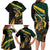 South Africa Personalised Family Matching Long Sleeve Bodycon Dress and Hawaiian Shirt Springbok Mascot Dynamic LT7 - Wonder Print Shop