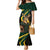 South Africa Personalised Family Matching Mermaid Dress and Hawaiian Shirt Springbok Mascot Dynamic LT7 - Wonder Print Shop