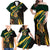 South Africa Personalised Family Matching Off Shoulder Maxi Dress and Hawaiian Shirt Springbok Mascot Dynamic LT7 - Wonder Print Shop