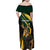 South Africa Personalised Family Matching Off Shoulder Maxi Dress and Hawaiian Shirt Springbok Mascot Dynamic LT7 - Wonder Print Shop