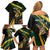 South Africa Personalised Family Matching Off Shoulder Short Dress and Hawaiian Shirt Springbok Mascot Dynamic LT7 - Wonder Print Shop