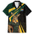 South Africa Personalised Family Matching Puletasi and Hawaiian Shirt Springbok Mascot Dynamic - Wonder Print Shop