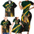 South Africa Personalised Family Matching Short Sleeve Bodycon Dress and Hawaiian Shirt Springbok Mascot Dynamic - Wonder Print Shop