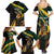 South Africa Personalised Family Matching Summer Maxi Dress and Hawaiian Shirt Springbok Mascot Dynamic - Wonder Print Shop