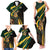 South Africa Personalised Family Matching Tank Maxi Dress and Hawaiian Shirt Springbok Mascot Dynamic - Wonder Print Shop