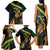 South Africa Personalised Family Matching Tank Maxi Dress and Hawaiian Shirt Springbok Mascot Dynamic - Wonder Print Shop