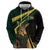 South Africa Personalised Hoodie Springbok Mascot Dynamic - Wonder Print Shop