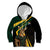 South Africa Personalised Kid Hoodie Springbok Mascot Dynamic - Wonder Print Shop