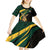 South Africa Personalised Kid Short Sleeve Dress Springbok Mascot Dynamic - Wonder Print Shop