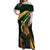 South Africa Personalised Off Shoulder Maxi Dress Springbok Mascot Dynamic - Wonder Print Shop