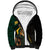 South Africa Personalised Sherpa Hoodie Springbok Mascot Dynamic - Wonder Print Shop