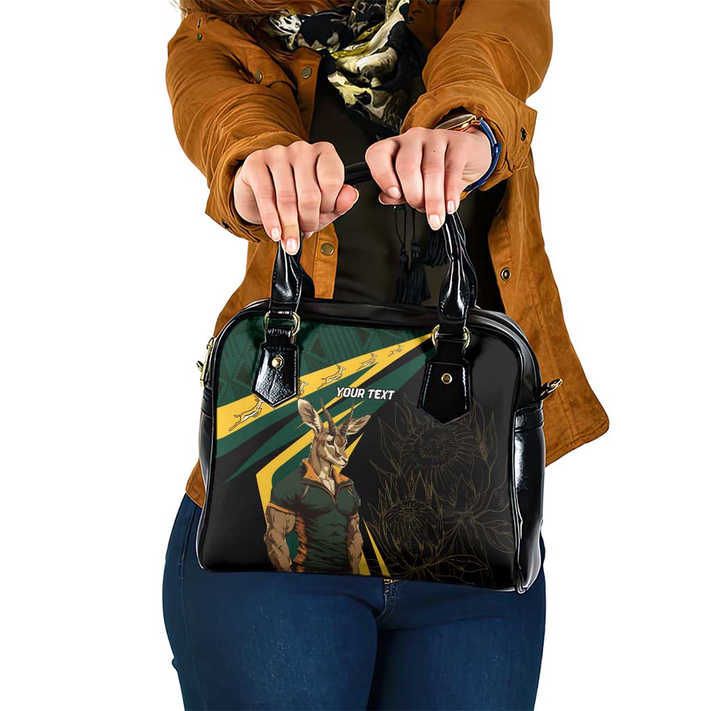 South Africa Personalised Shoulder Handbag Springbok Mascot Dynamic