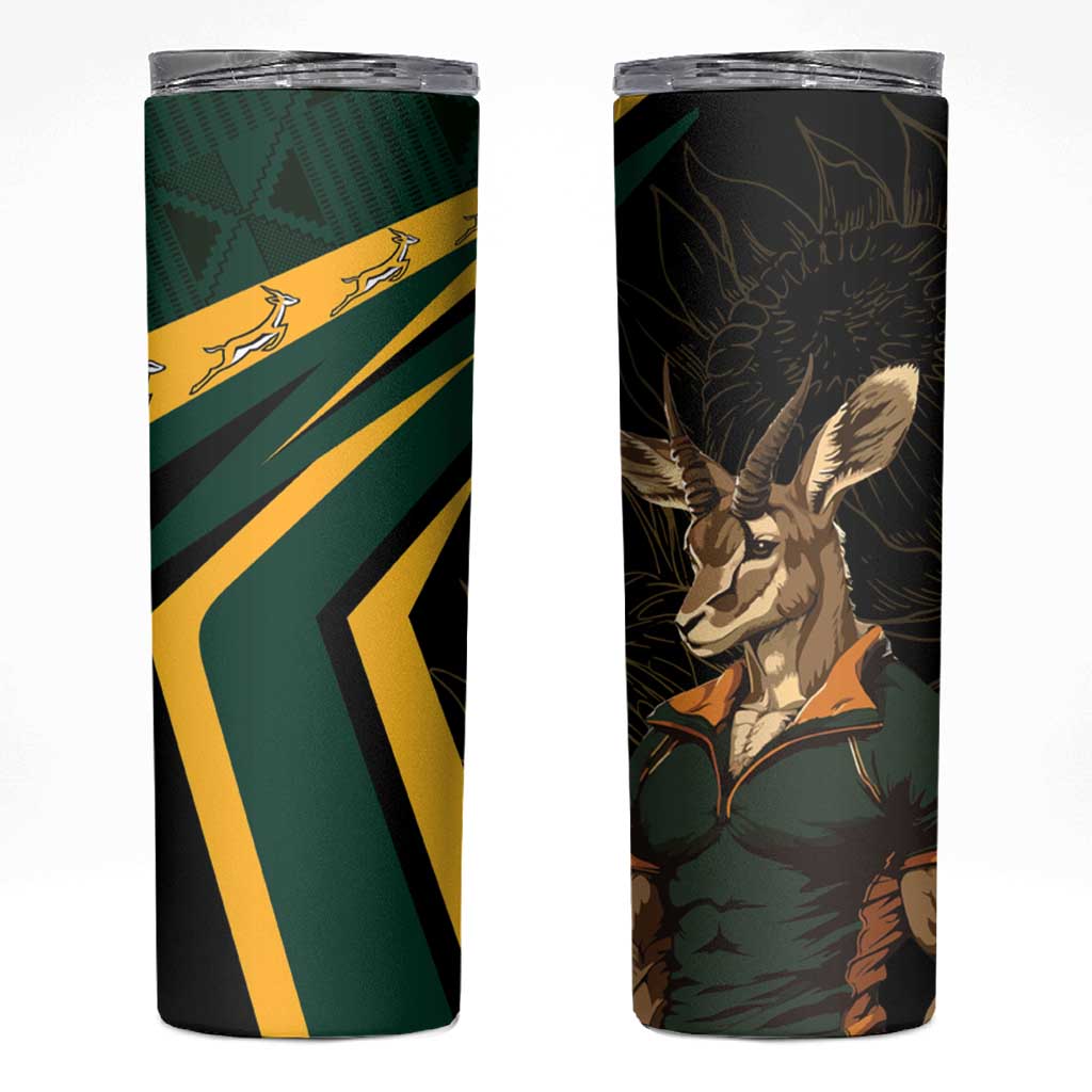 South Africa Skinny Tumbler Springbok Mascot Dynamic